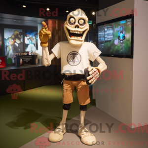 Tan Undead maskotdraktfigur...