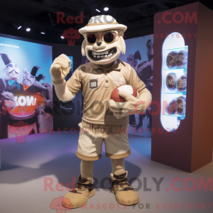 Tan Undead mascot costume...