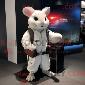 Hvid Chinchilla maskot...