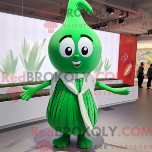 Grön lök maskot kostym...