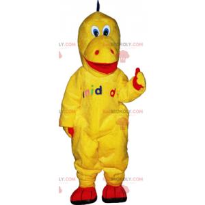 Mascote de dinossauro amarelo - Redbrokoly.com