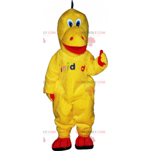 Mascotte de dinosaure jaune - Redbrokoly.com