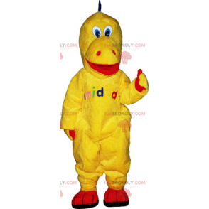 Mascote de dinossauro amarelo - Redbrokoly.com