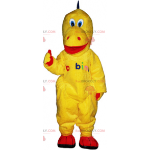 Mascotte de dinosaure jaune - Redbrokoly.com