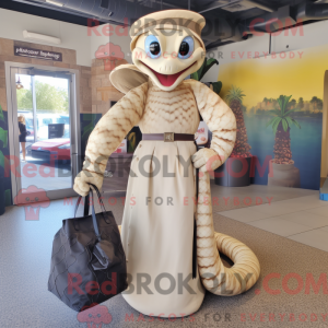 Cream Snake maskot kostume...