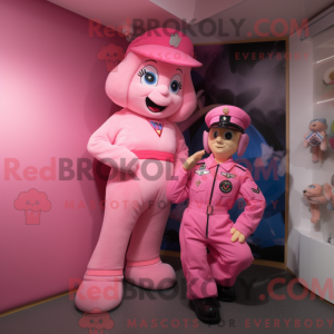 Mascotte de soldat rose de...