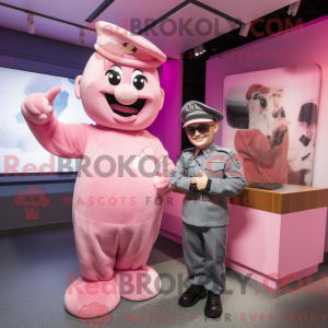 Mascotte de soldat rose de...