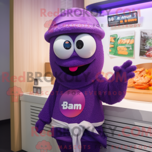 Purple Ramen mascot costume...