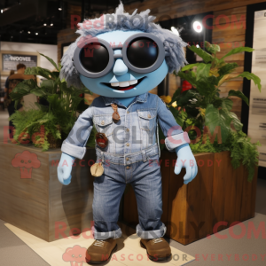 Gray Cyclops mascot costume...
