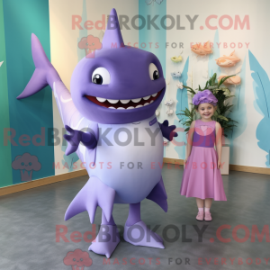 Lavender Shark mascot...
