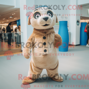 Tan Seal mascottekostuum...