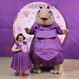 Purple Glyptodon mascot...