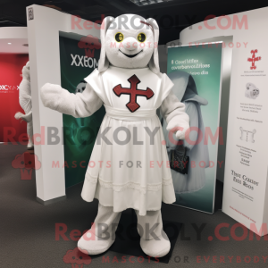 White Celtic Cross maskot...