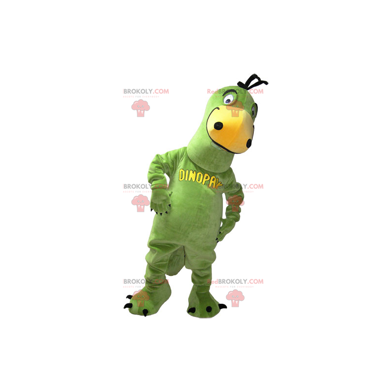 Grøn dinosaur maskot - Redbrokoly.com