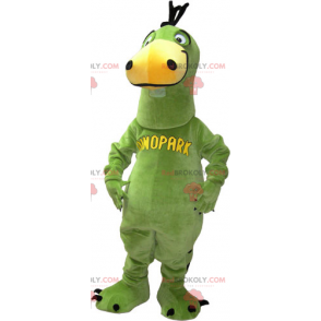 Mascote dinossauro verde - Redbrokoly.com