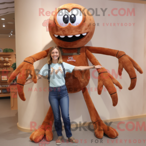 Brown Spider mascot costume...