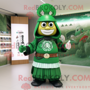 Green Samurai mascot...