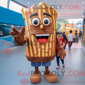 Brown French Fries mascot...