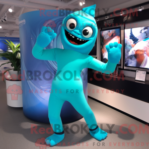 Cyan Contortionist maskot...
