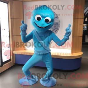 Cyan Contortionist mascot...