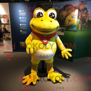 Yellow Frog mascot costume...