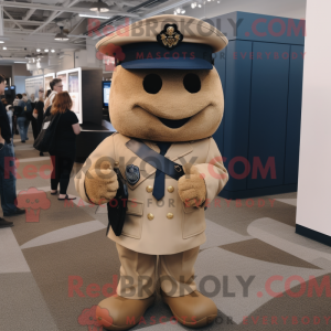 Brown Navy Soldier mascot...