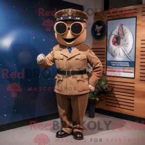 Brun Navy Soldier maskot...