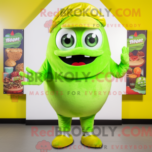 Lime Green Tacos mascot...