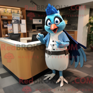 Mascotte de Geai bleu blanc...