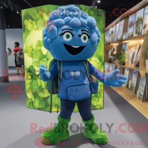 Blue Broccoli mascot...