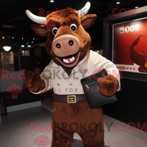 Brown Bull-maskotdraktfigur...