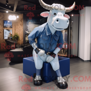 Blue Bull-mascottekostuum...