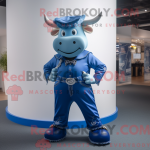 Blue Bull-mascottekostuum...