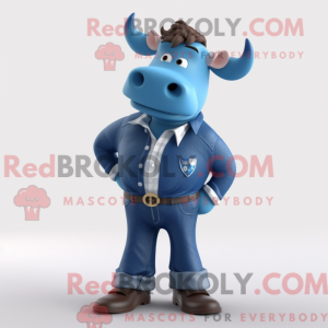 Blue Bull-maskotdraktfigur...