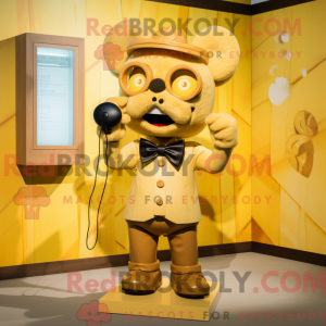 Gold Phone-maskotdraktfigur...