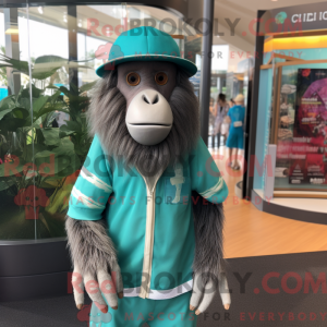 Postava maskota Teal Baboon...