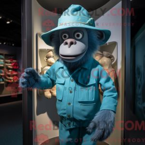 Postava maskota Teal Baboon...