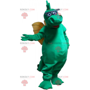 Mascotte de dragon avec des lunettes - Redbrokoly.com