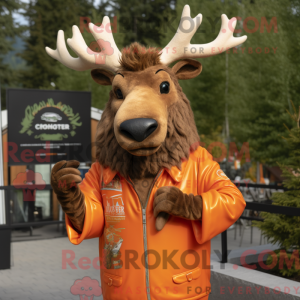 Orange Irish Elk maskot...