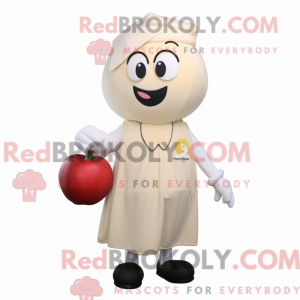 Cream Plomme maskot drakt...