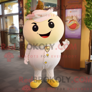 Cream Plomme maskot drakt...