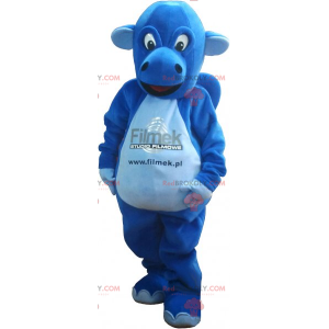 Blauwe en witte draakmascotte - Redbrokoly.com