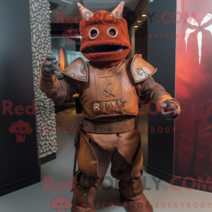 Rust Medieval Knight mascot...