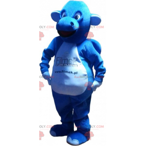 Mascote dragão azul e branco - Redbrokoly.com