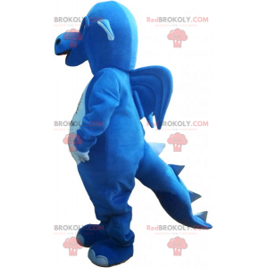 Mascota del dragón azul y blanco - Redbrokoly.com