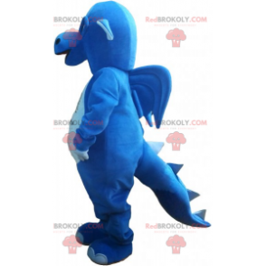 Mascote dragão azul e branco - Redbrokoly.com