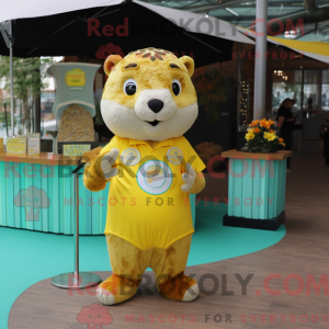 Lemon Yellow Beaver maskot...