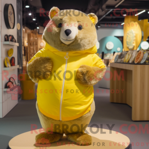 Lemon Yellow Beaver mascot...
