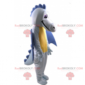 Mascota dragón azul y amarillo - Redbrokoly.com