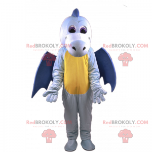 Mascotte drago blu e giallo - Redbrokoly.com